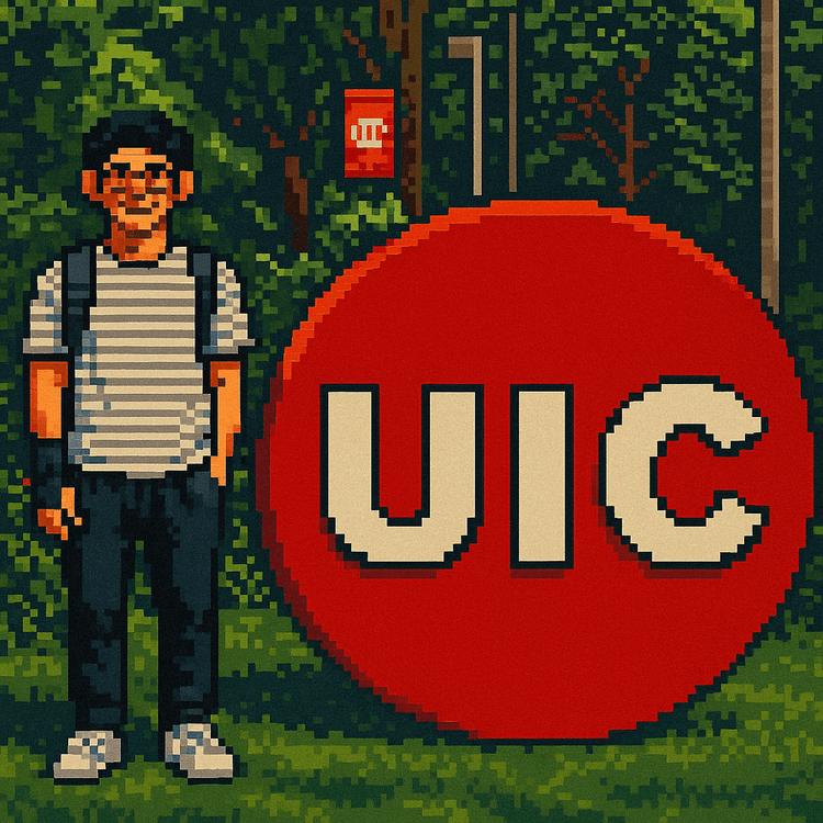 Portrait of Vinayak in pixel art style